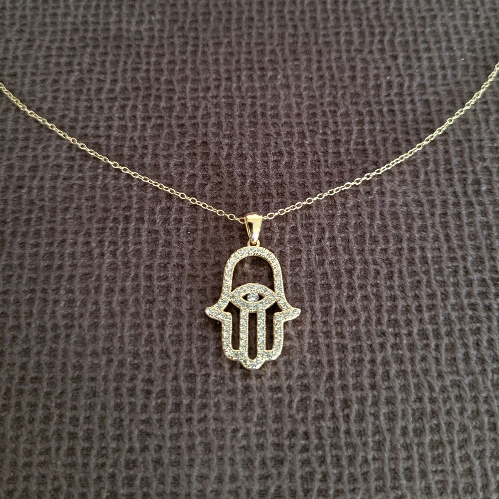 Cote d'Argent Gold💛 Hamsa🤚 Pendant Necklace - NWT - Picture 9 of 16